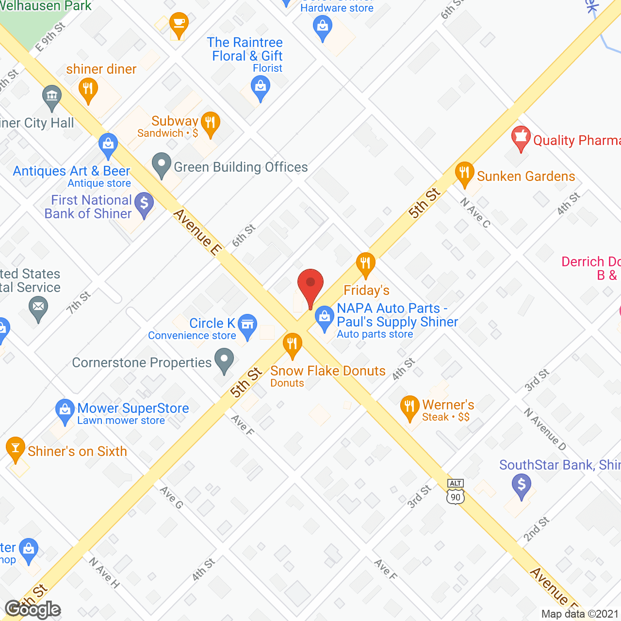 Map of the neighborhood around Trinity Lutheran Home