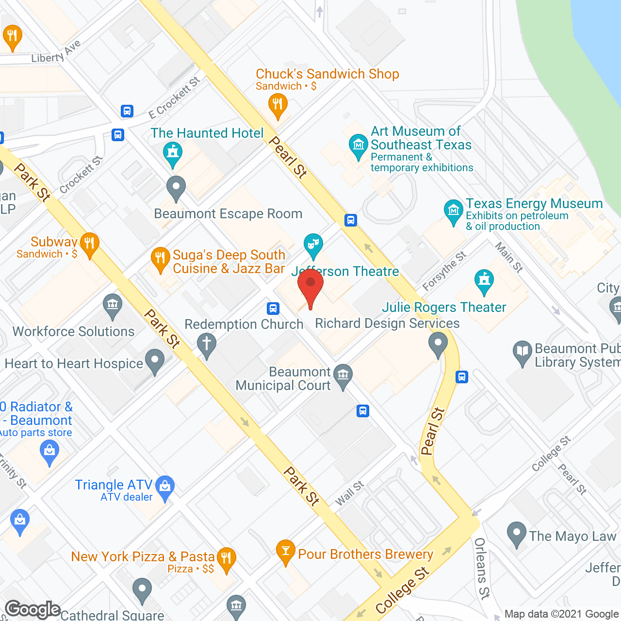Map of the neighborhood around Hotel Beaumont