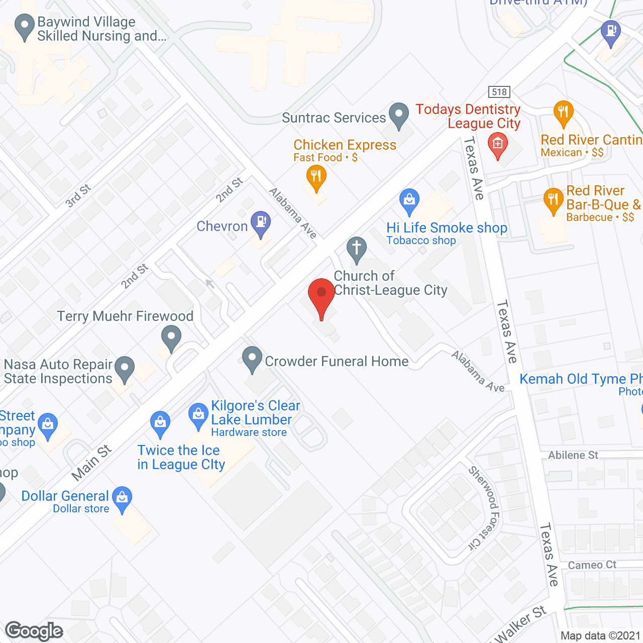 Map of the neighborhood around Oak Gardens Personal Care Home