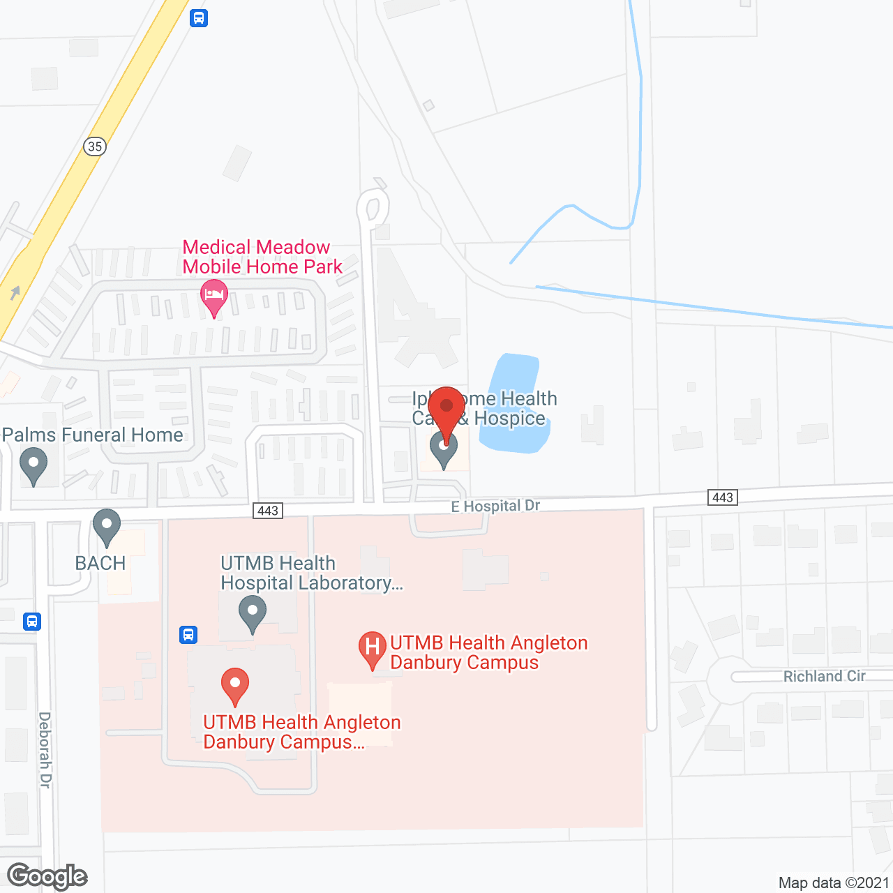 Map of the neighborhood around Cypress Woods Care Ctr