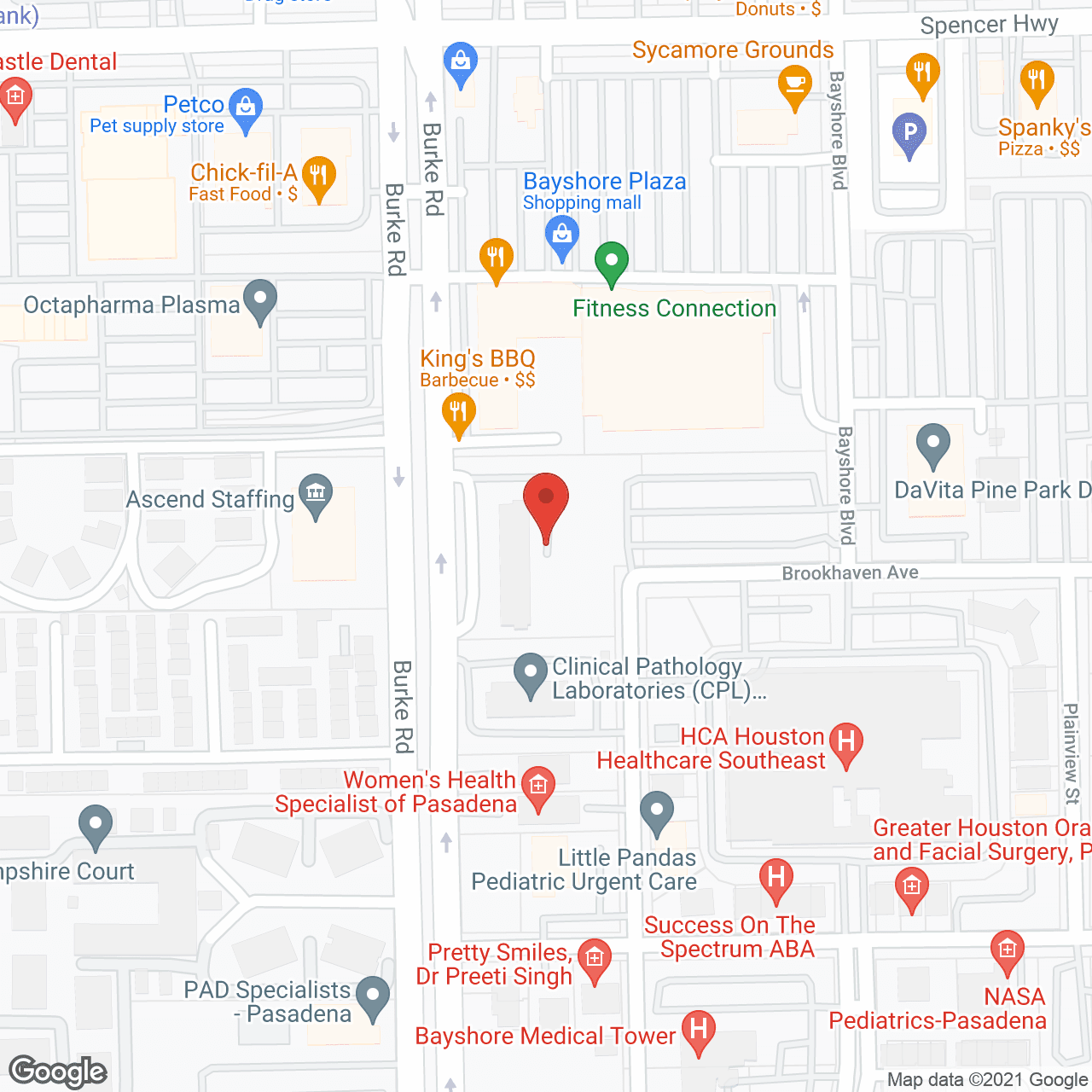 Map of the neighborhood around Bayshore Towers Apartments