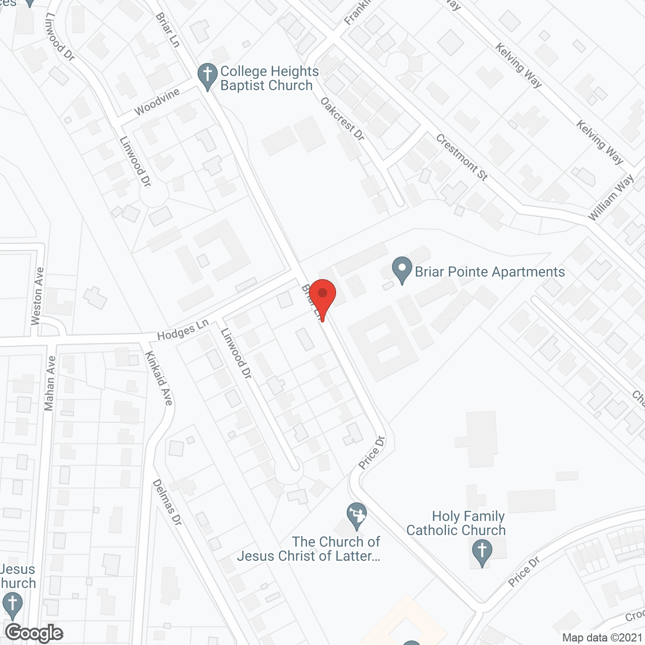 Map of the neighborhood around Sodalis Wharton