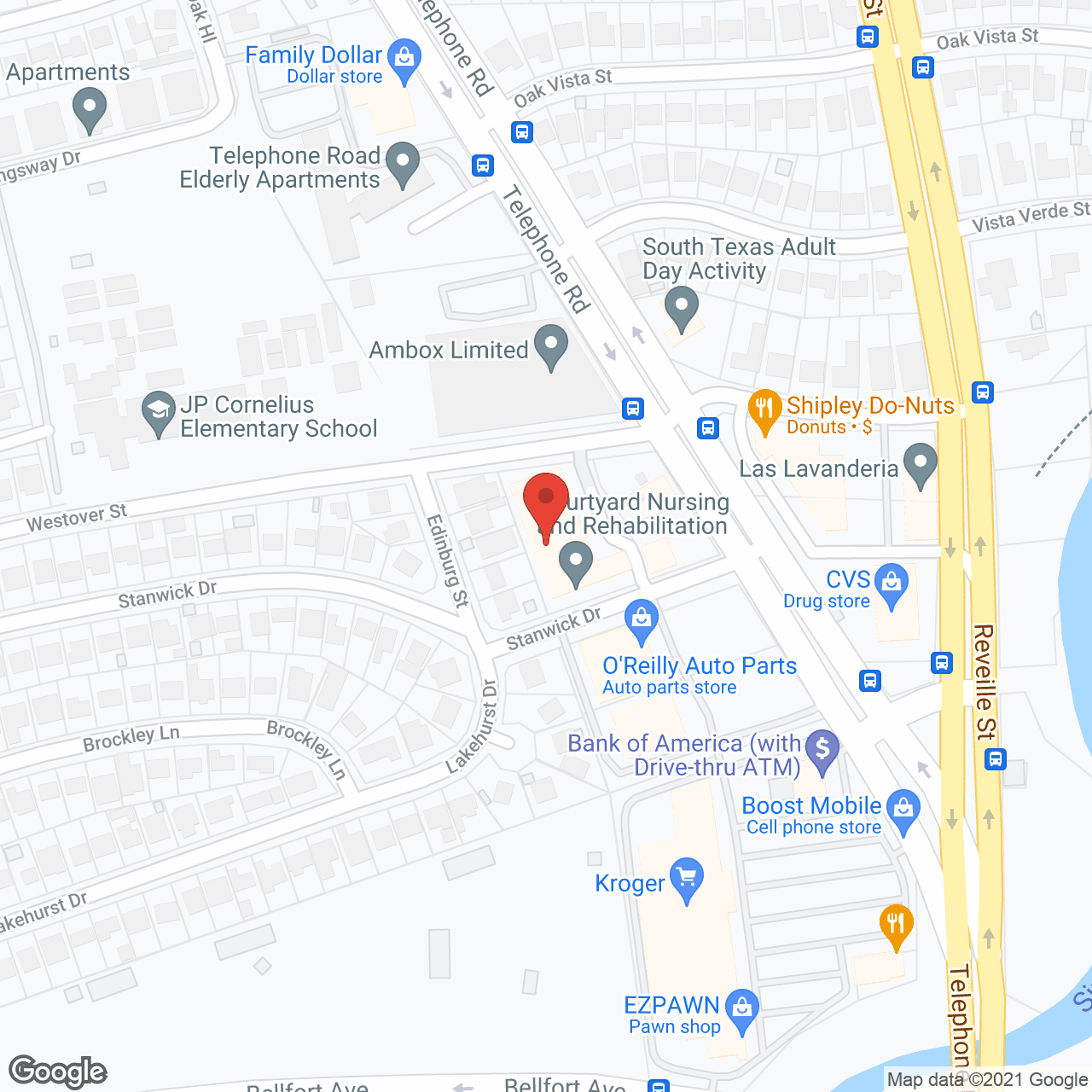 Map of the neighborhood around Courtyard Convalescent Ctr