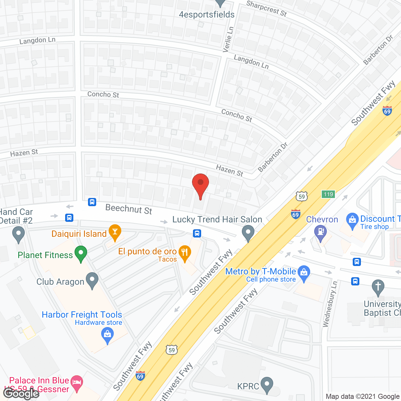 Map of the neighborhood around The Hummingbird Care Center
