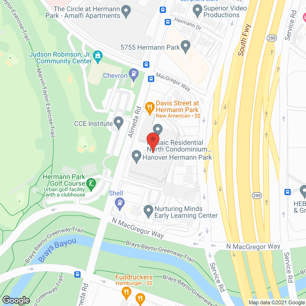 Map of the neighborhood around Town Park Convalescent Ctr
