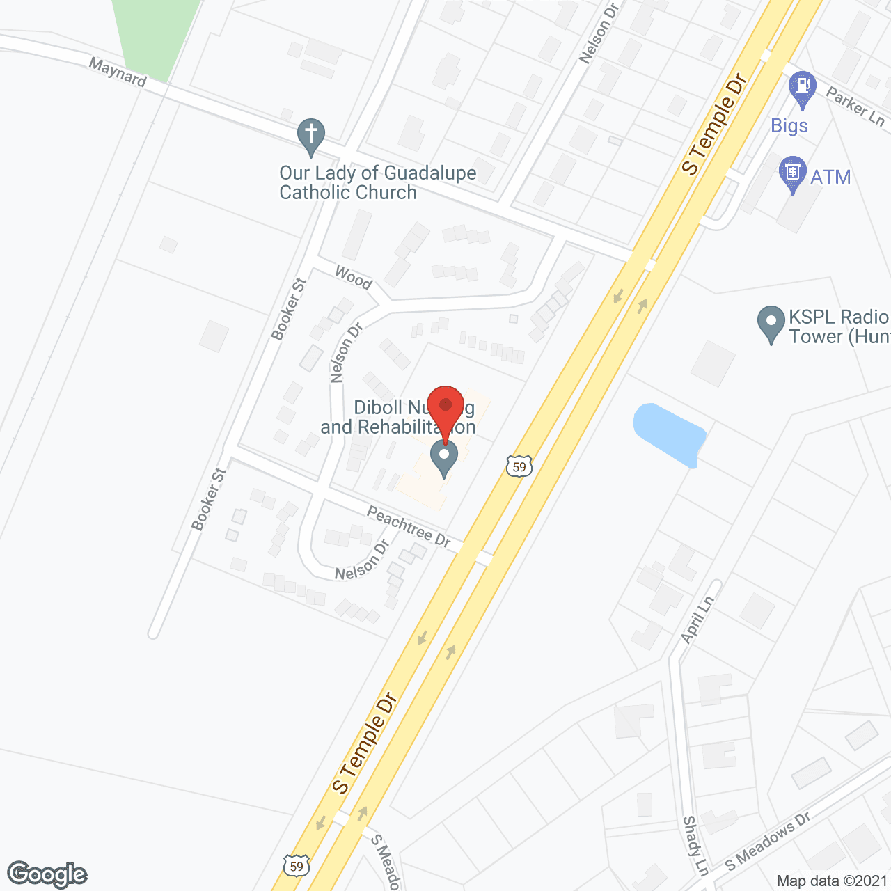 Map of the neighborhood around South Meadows Health & Rehab