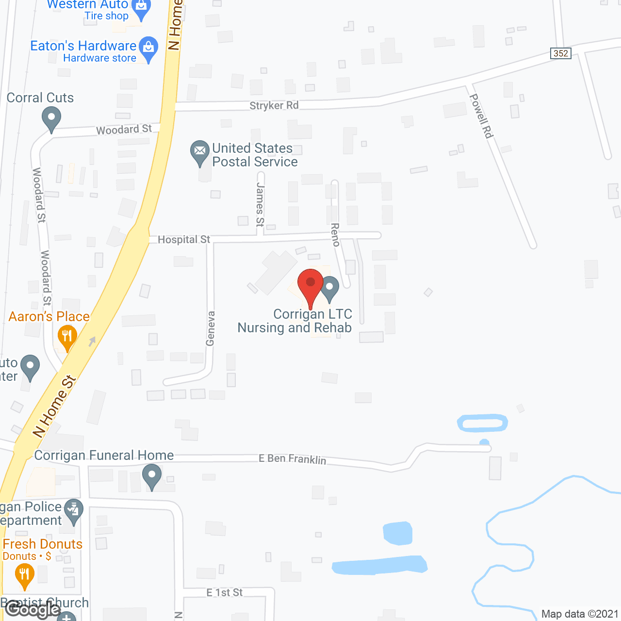 Map of the neighborhood around Pineywood Acres Nursing Home