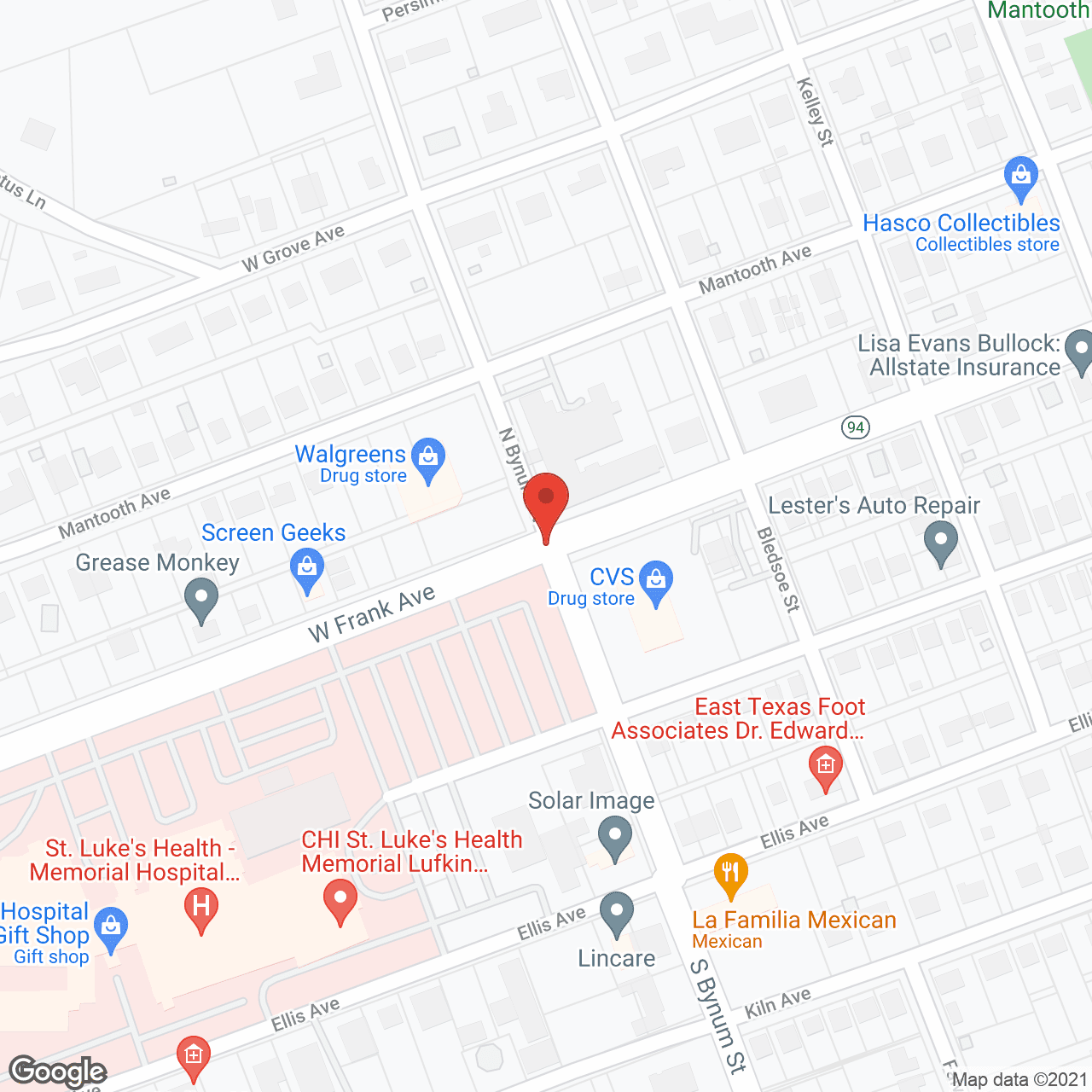 Map of the neighborhood around Parkwood Place