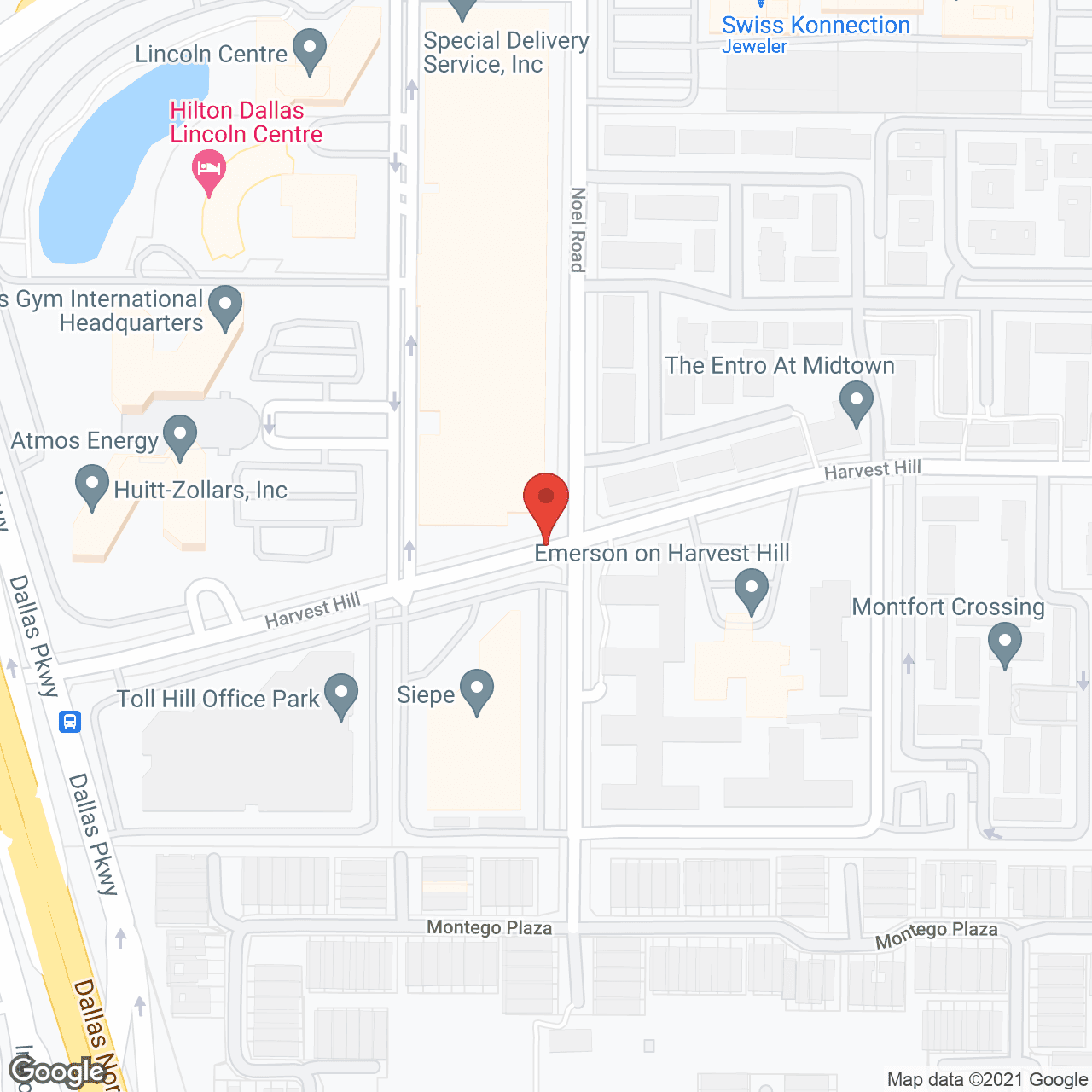 Map of the neighborhood around Emerson on Harvest Hill