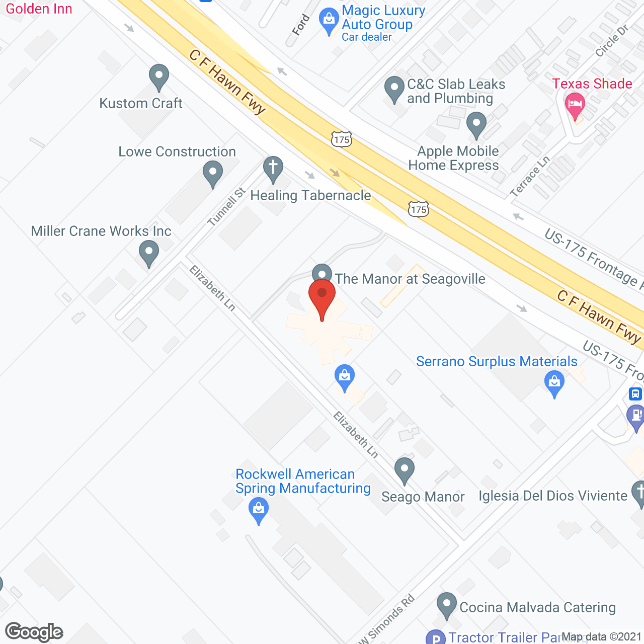 Map of the neighborhood around The Manor at Seagoville