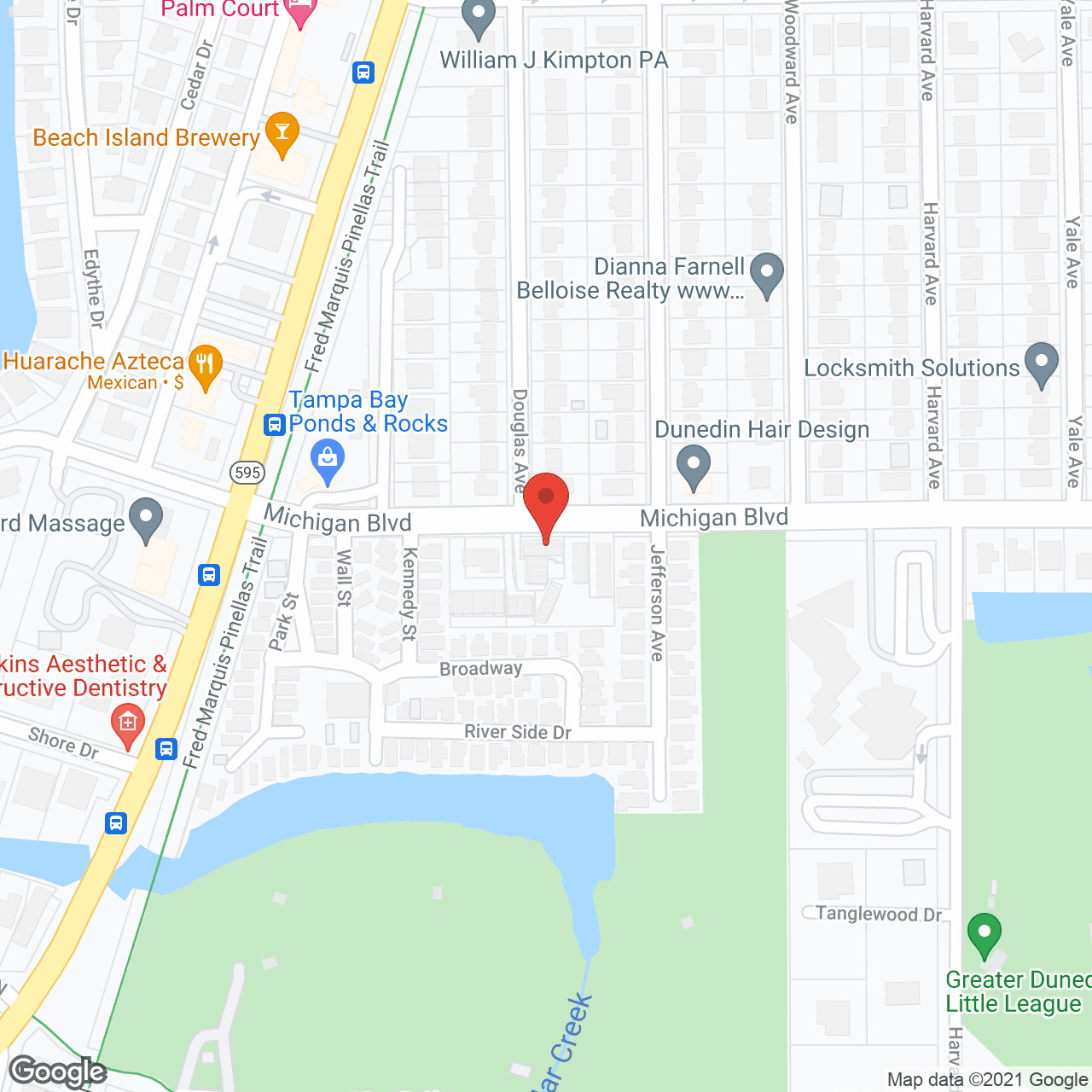 Map of the neighborhood around Wild Flower Inn