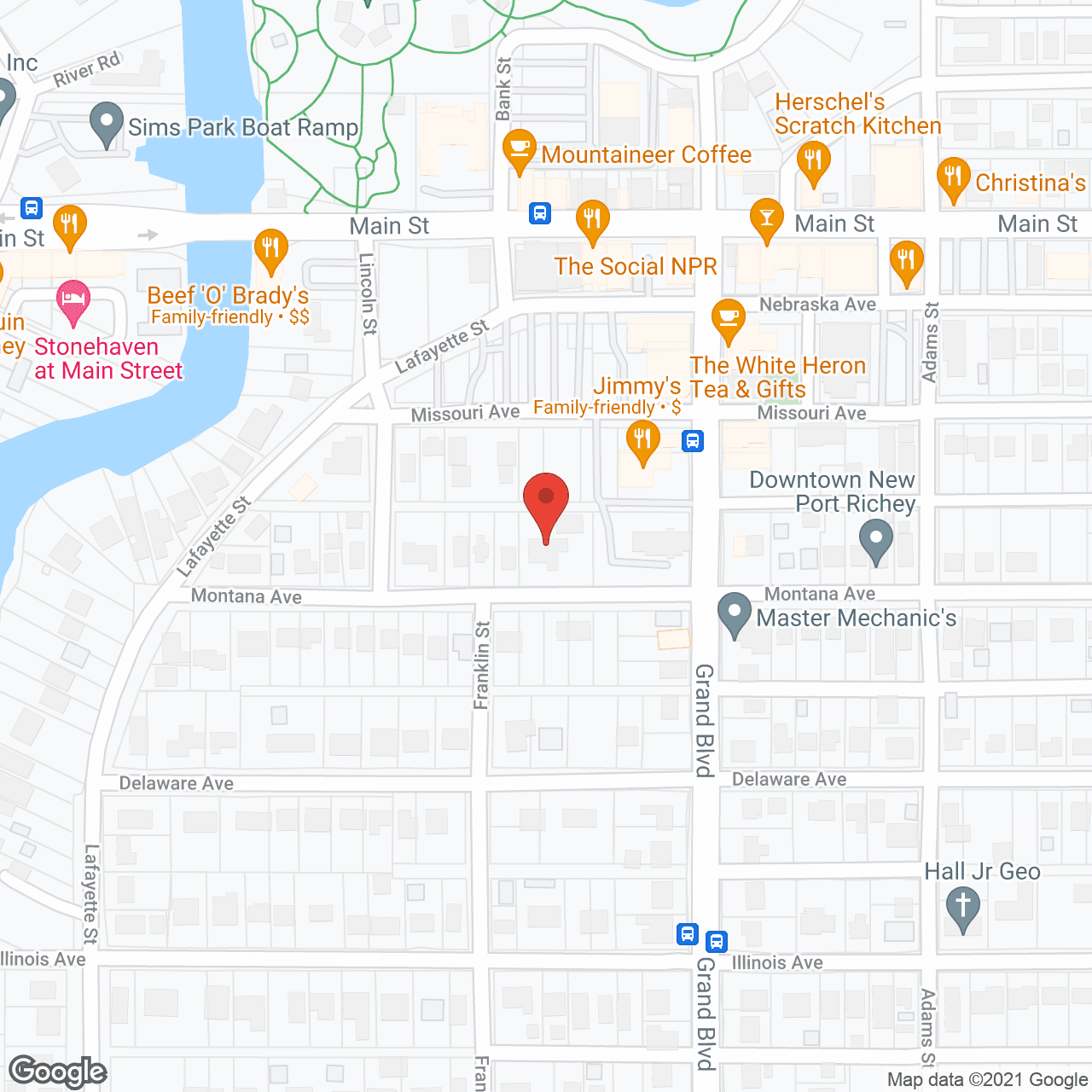 Map of the neighborhood around Cinnamon Cove