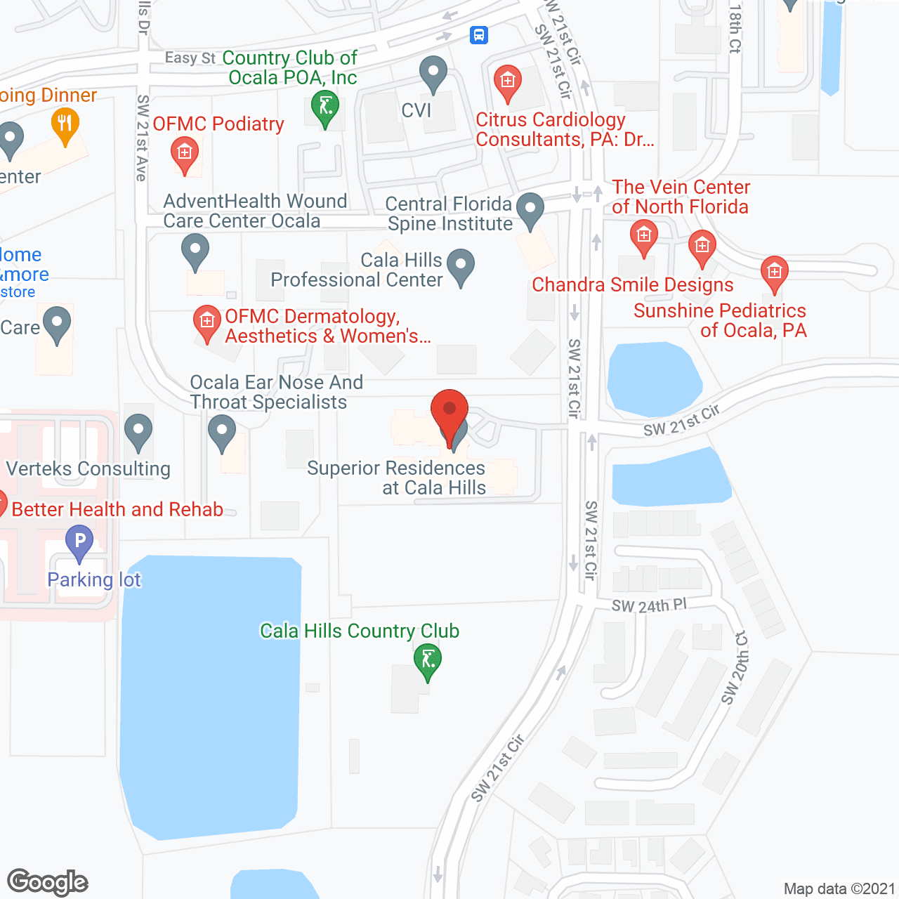 Map of the neighborhood around Superior Residences at Cala Hills