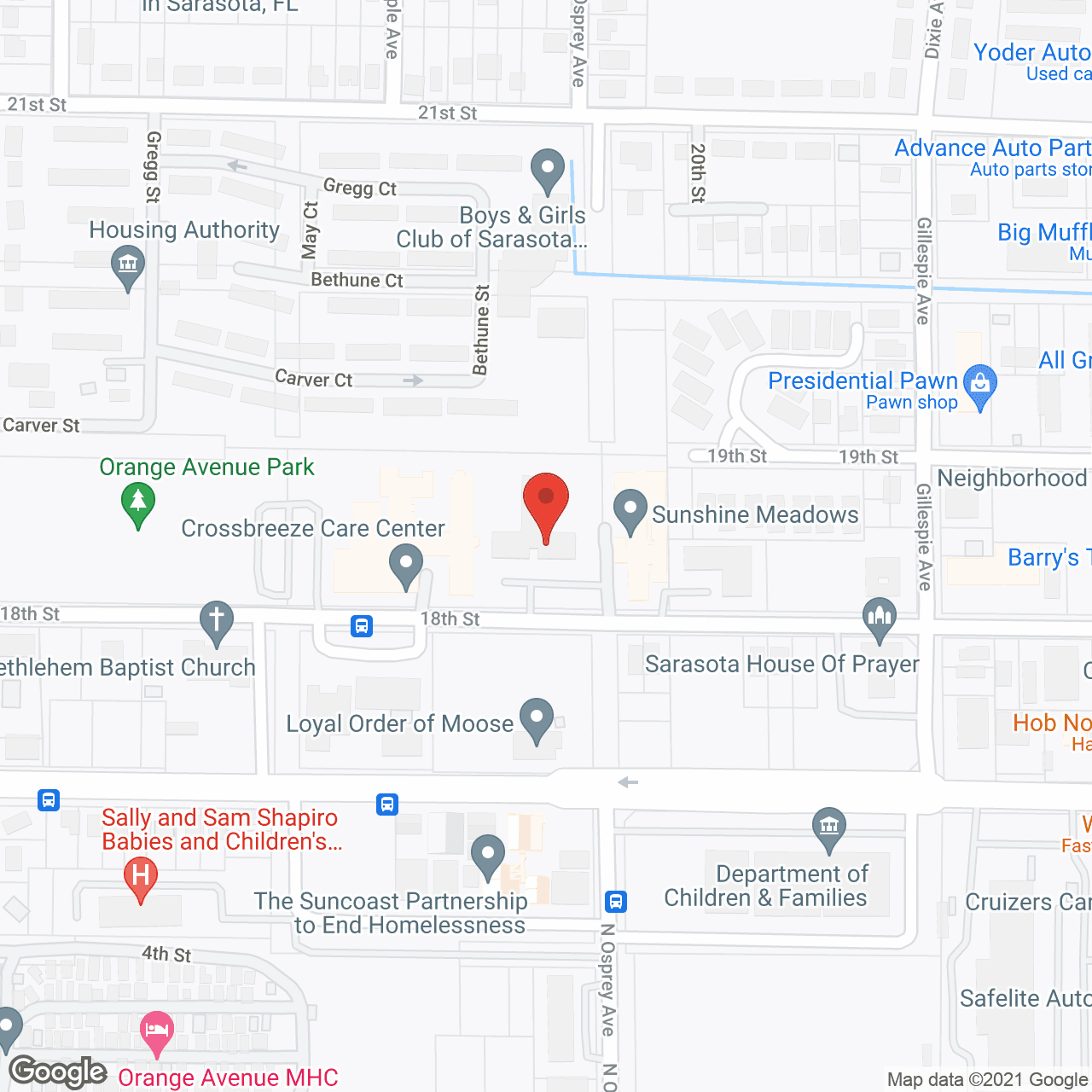 J H Floyd Sunshine Village in google map