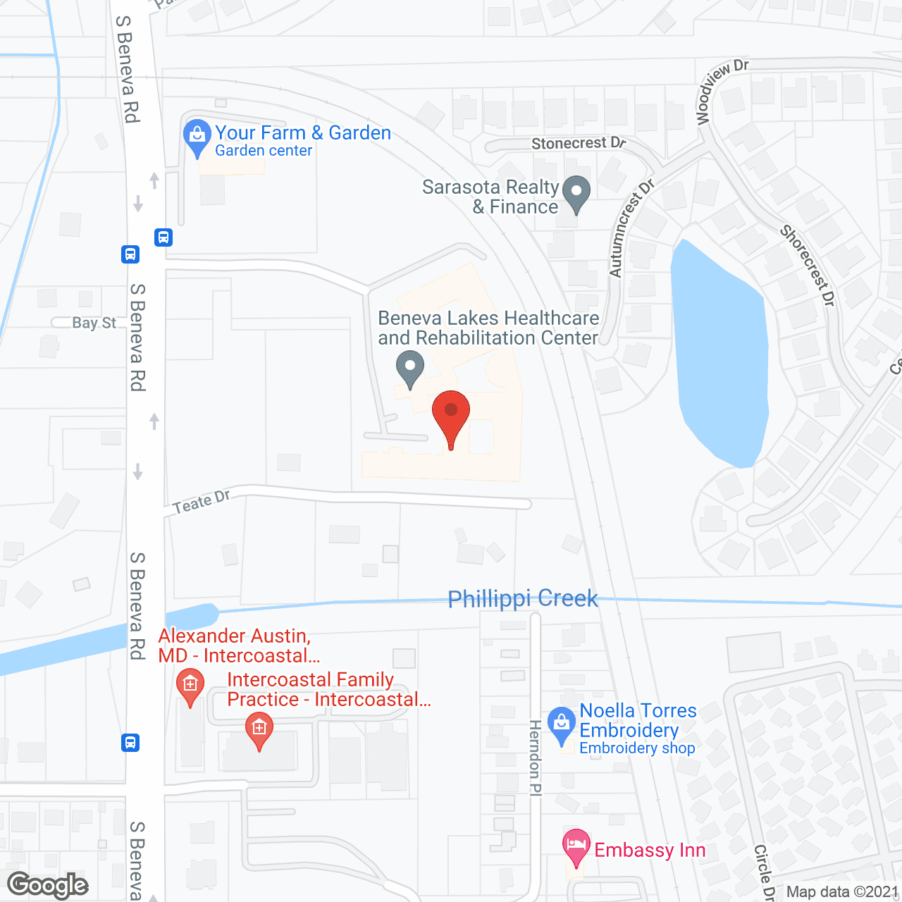 Map of the neighborhood around Beneva Lakes Assisted Living Center