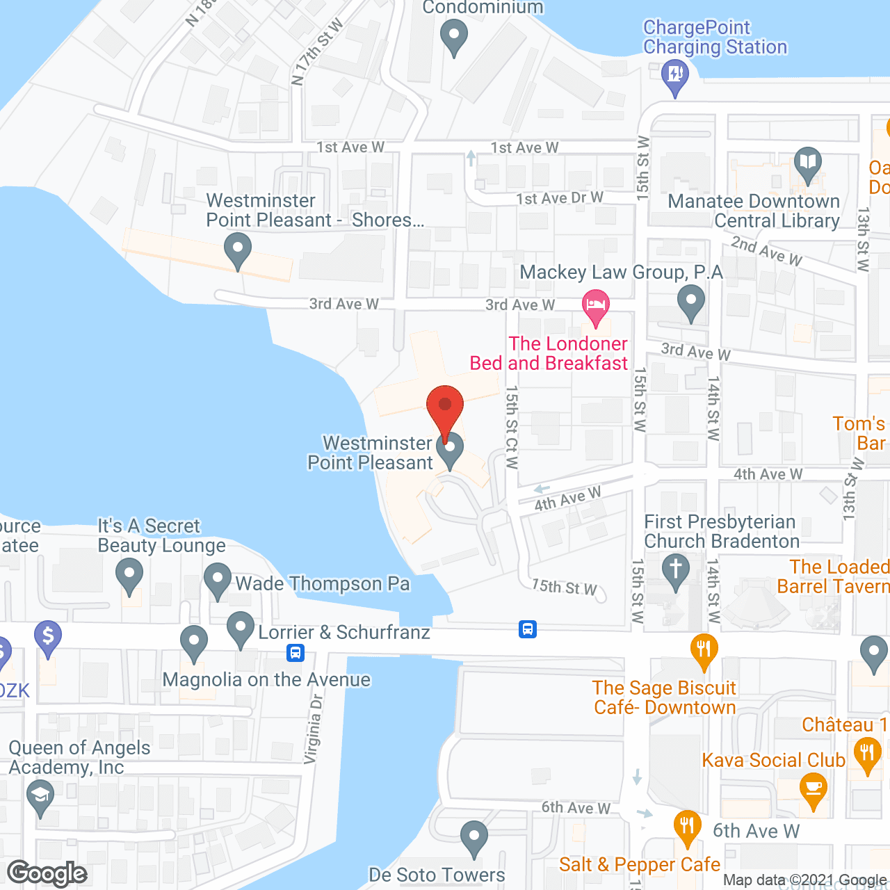 Map of the neighborhood around Westminster Point Pleasant
