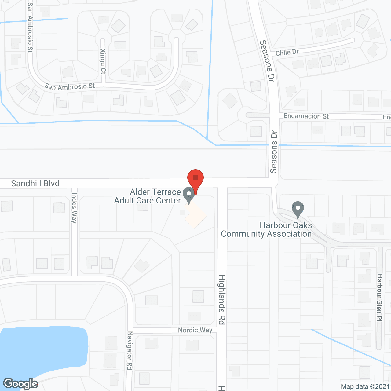 Map of the neighborhood around Alder Terrace Care Center