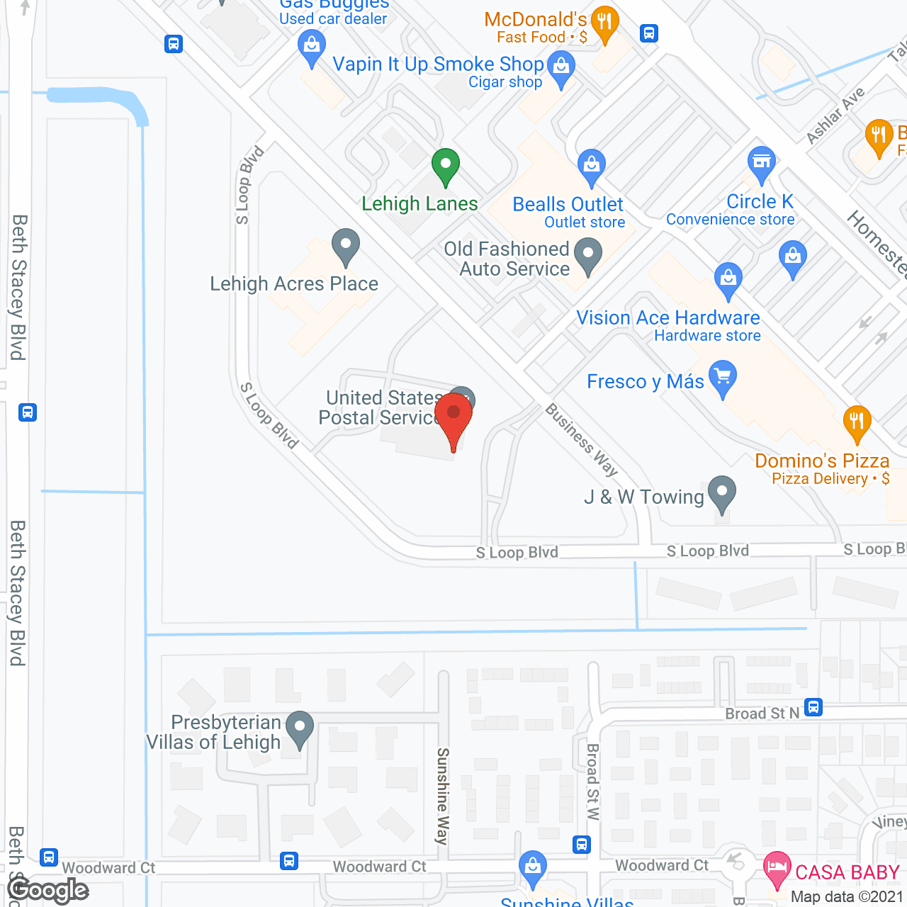 Map of the neighborhood around Presbyterian Homes of S Fl Inc