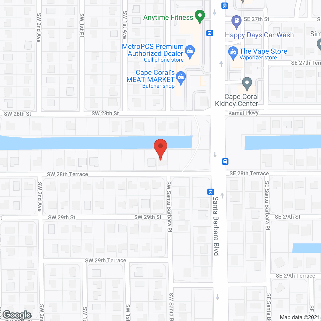 Map of the neighborhood around Millie's Convalescence Care