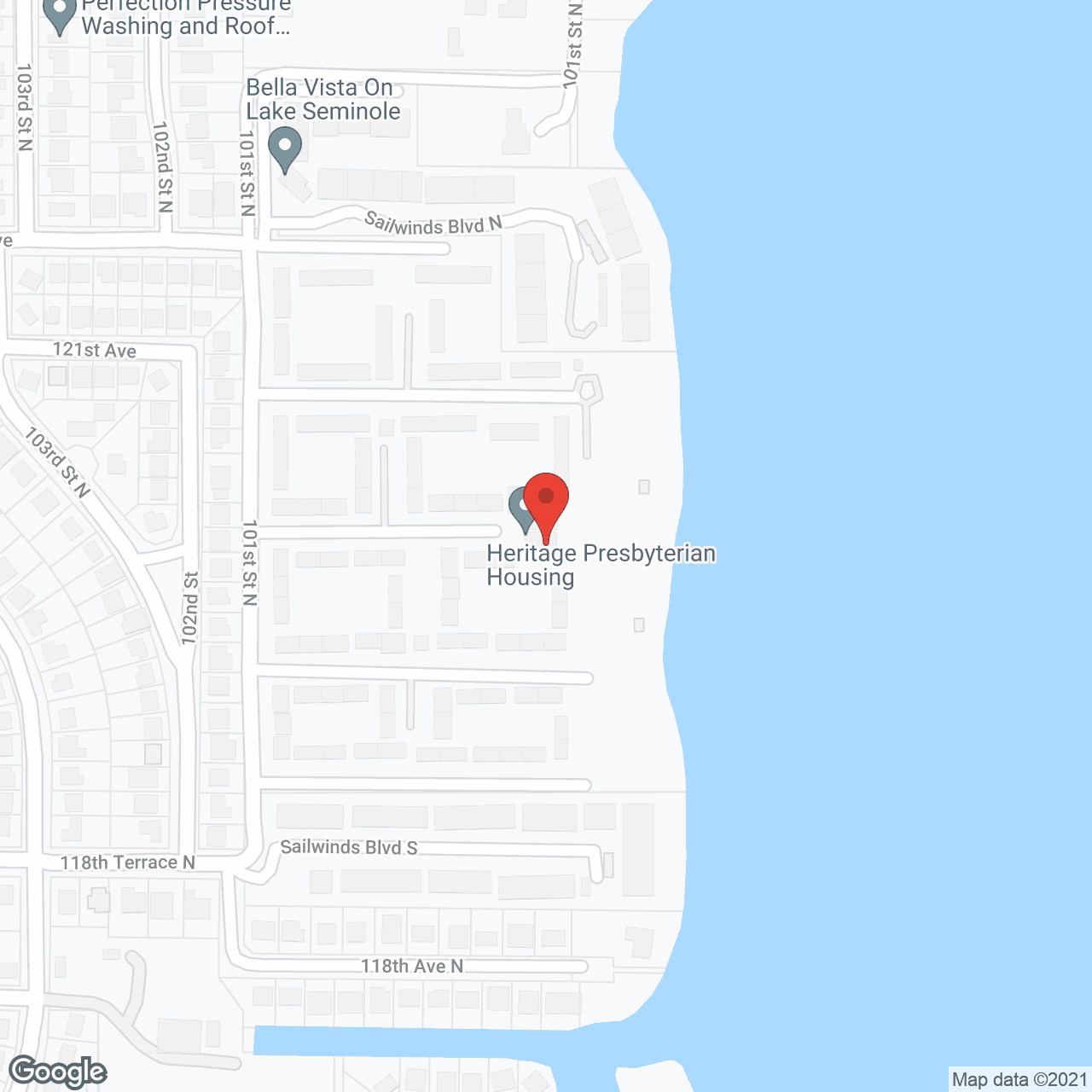 Map of the neighborhood around Heritage Presbyterian Apt