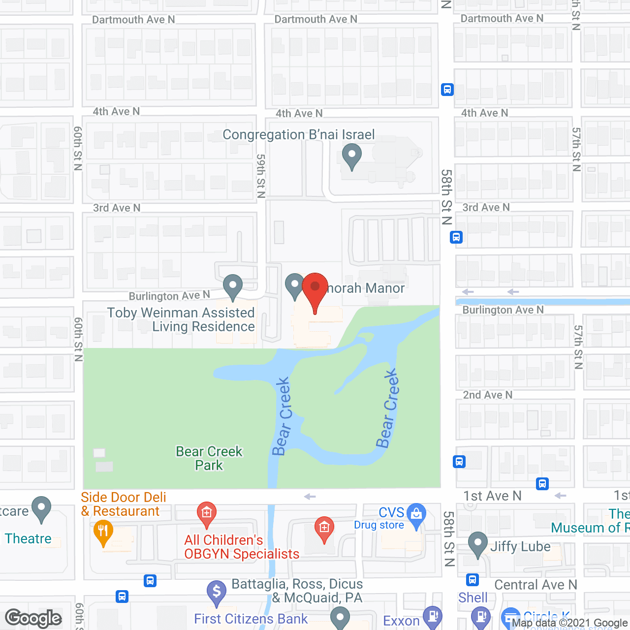 Map of the neighborhood around Samson Nursing