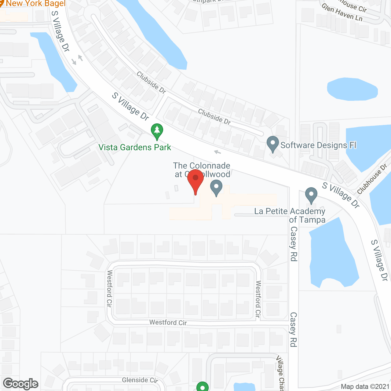 Map of the neighborhood around The Colonnade at Carrollwood