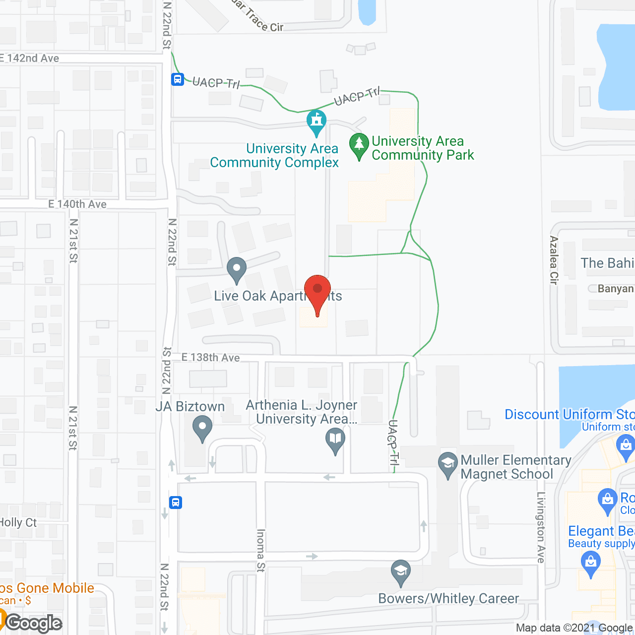Map of the neighborhood around Shady Oaks Retirement Home
