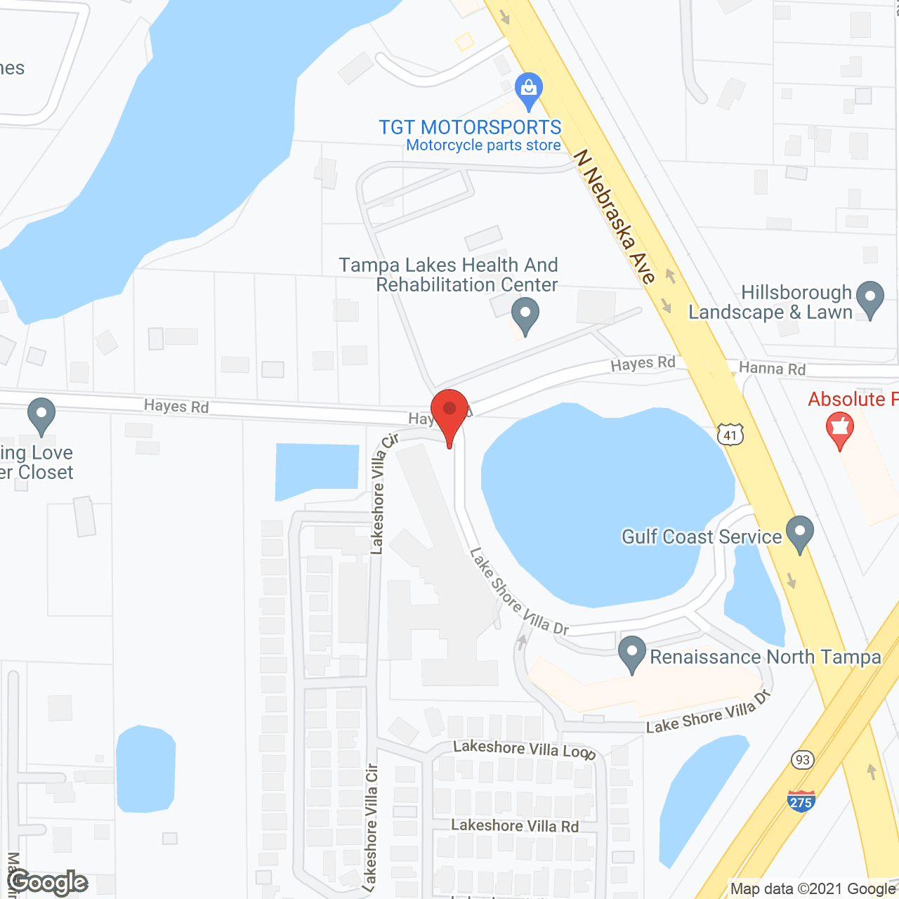 Map of the neighborhood around Renaissance North Tampa