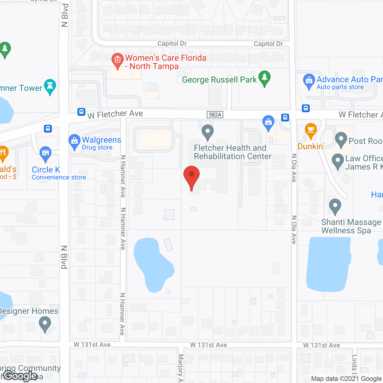Map of the neighborhood around Beverly Health & Rehab Ctr