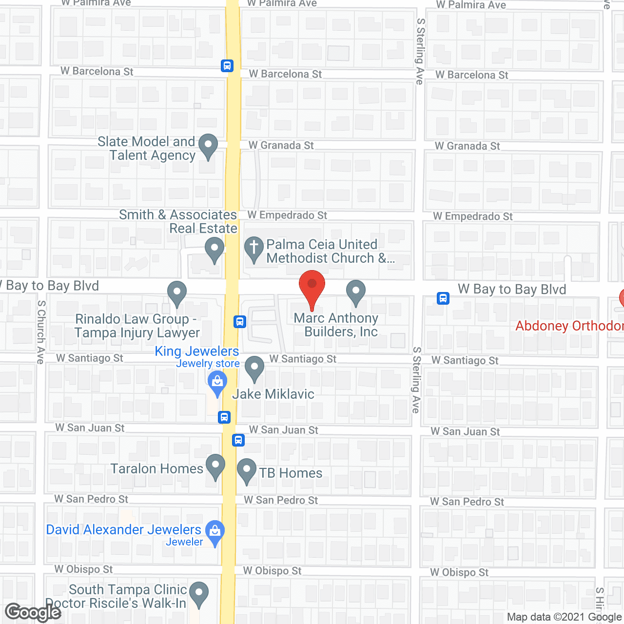 Map of the neighborhood around Angels Senior Living at Palma Ceia
