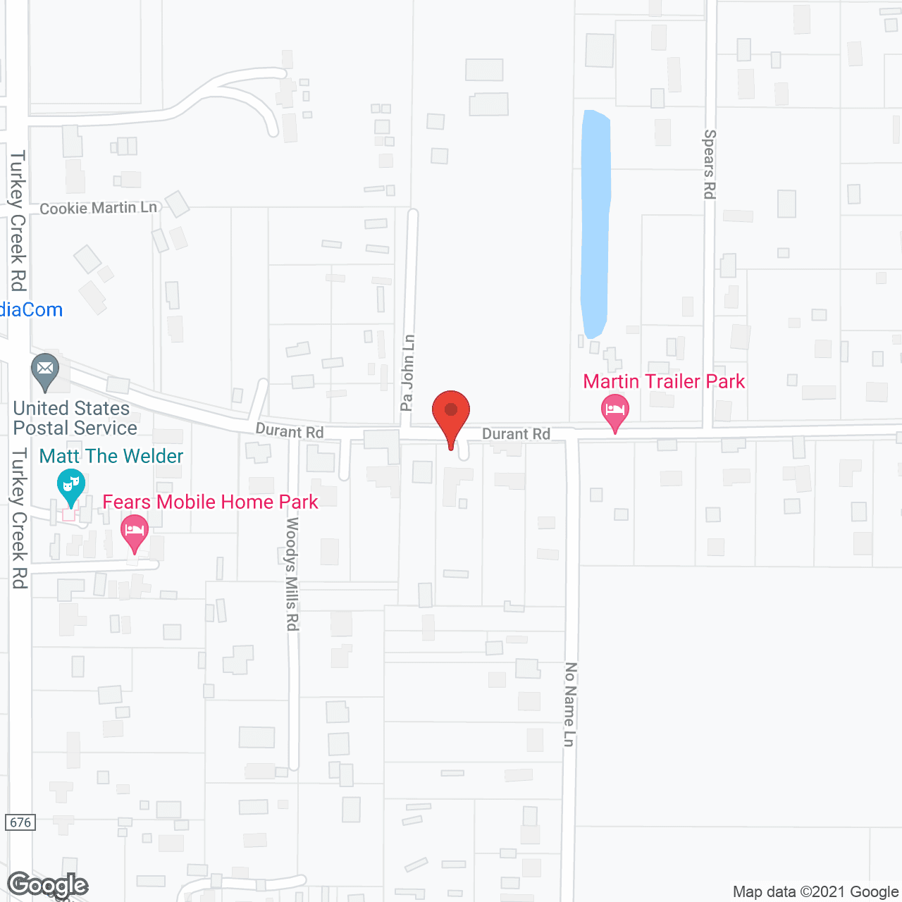 Map of the neighborhood around Durant Home LLC