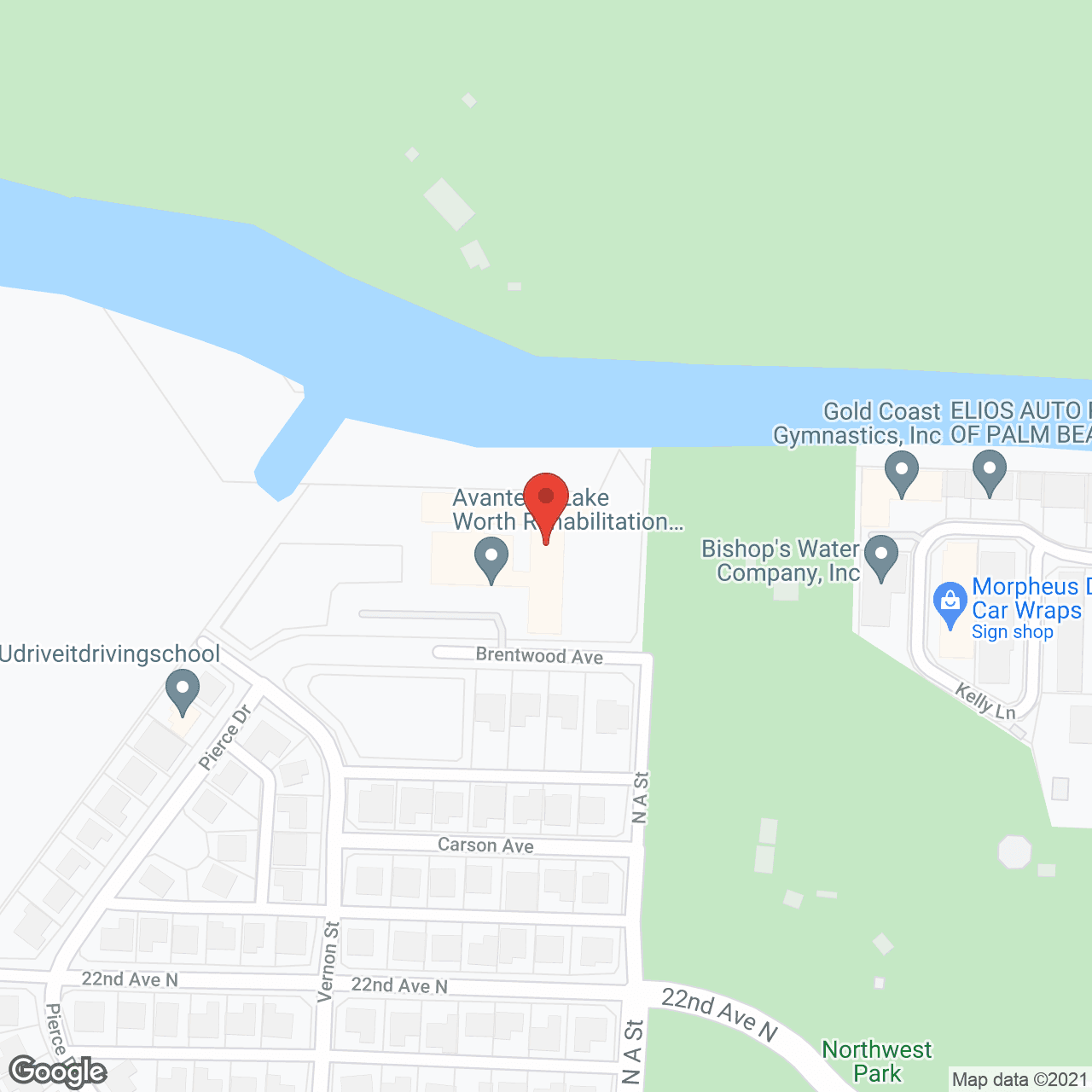 Map of the neighborhood around Avante At Lake Worth Inc