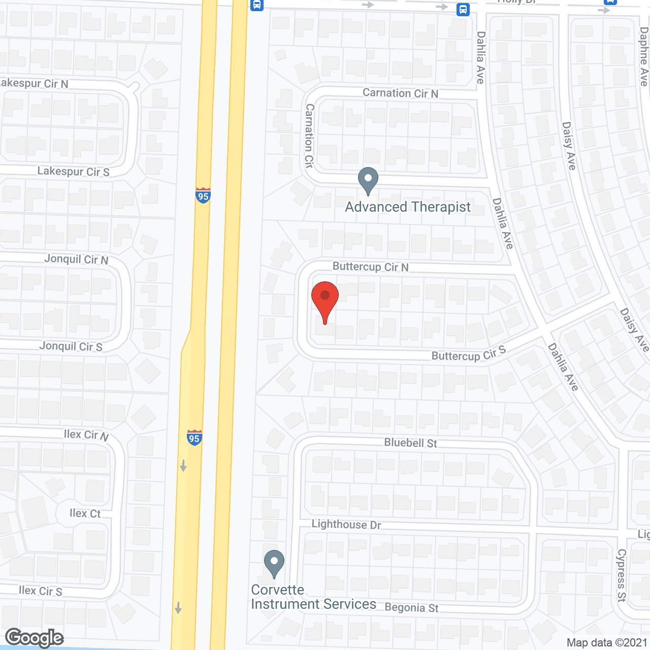Map of the neighborhood around Serenity Living Home Care