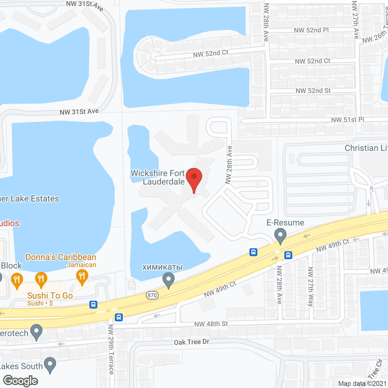 Map of the neighborhood around Oasis Living Quarters