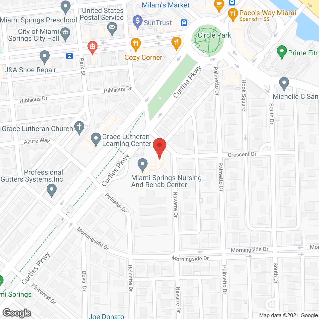 Map of the neighborhood around Fair Havens Center