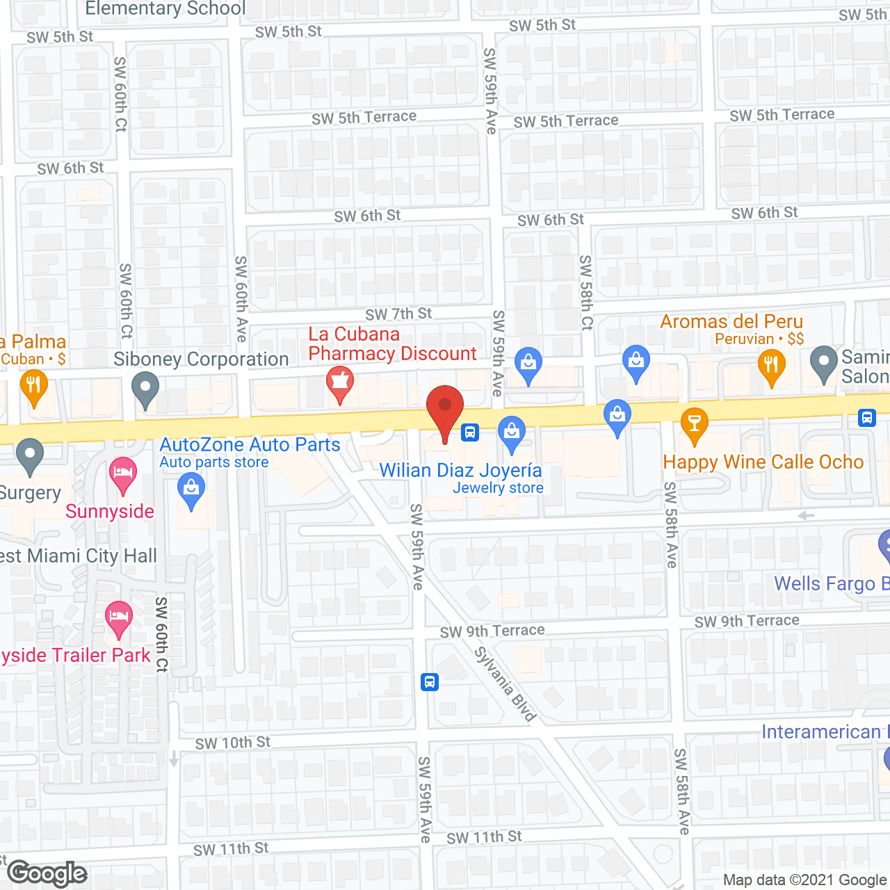 Map of the neighborhood around Pointe Of North Gables