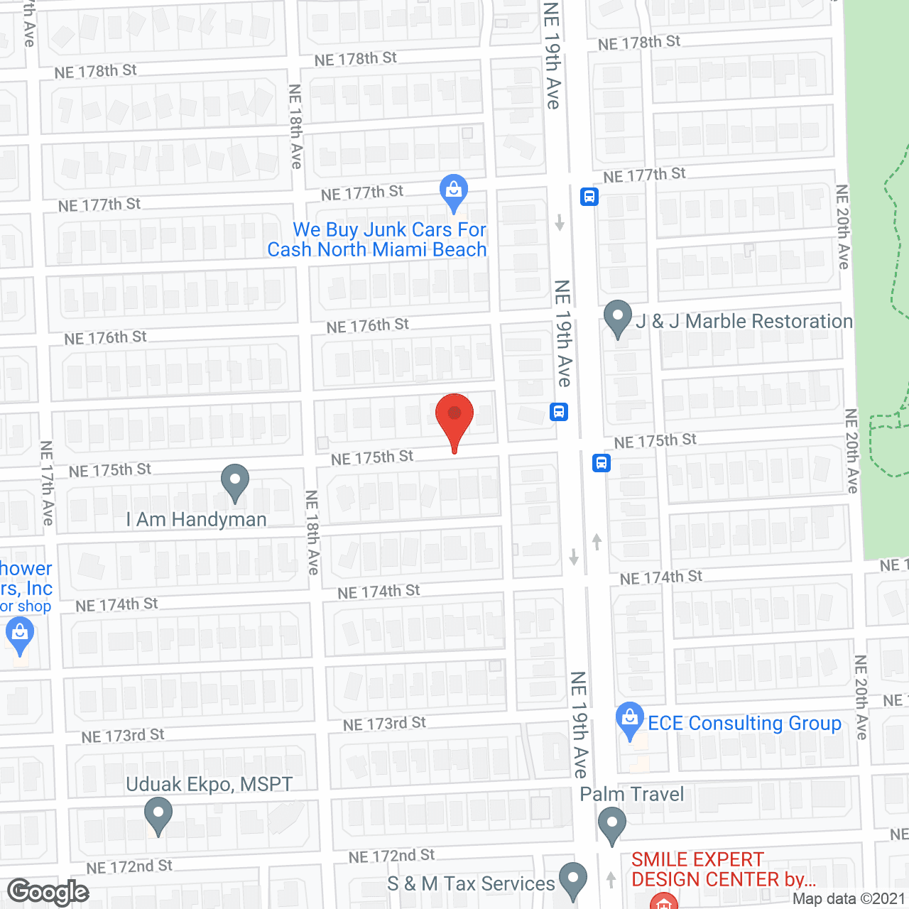 Map of the neighborhood around Colonial at Miami