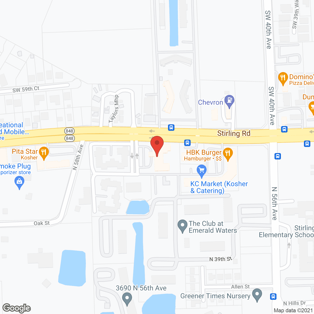 Map of the neighborhood around Emerald Park Retirement