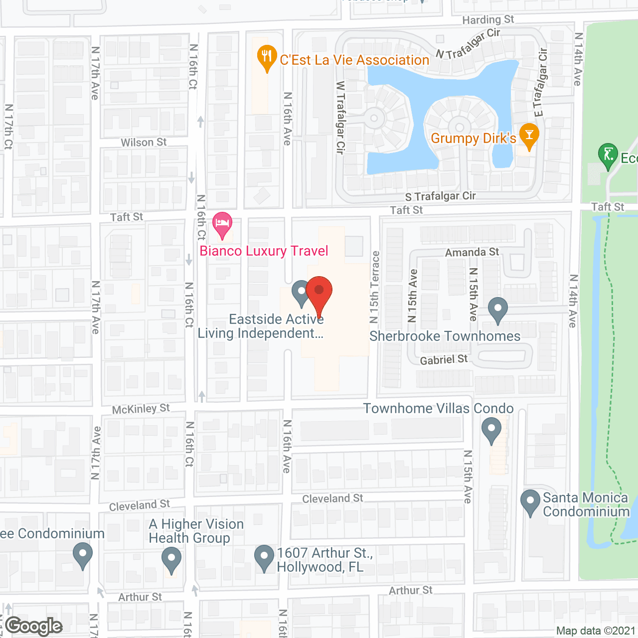 Map of the neighborhood around Nova Palms