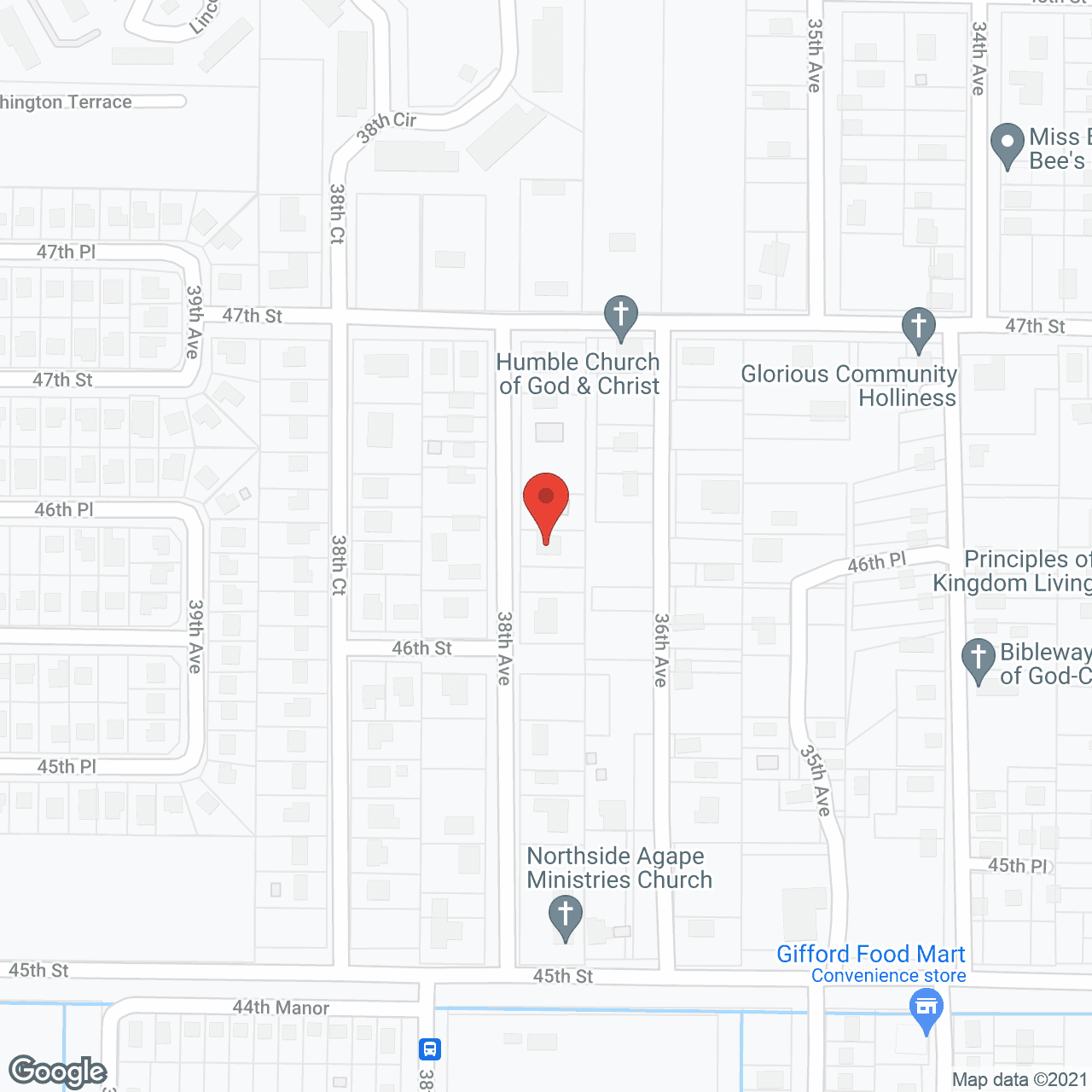 Map of the neighborhood around Beulah Land Assisted Living