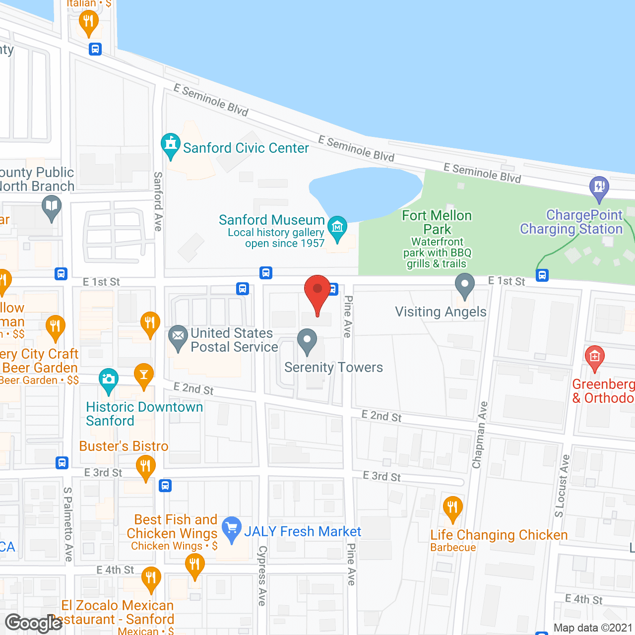 Map of the neighborhood around Bram Towers