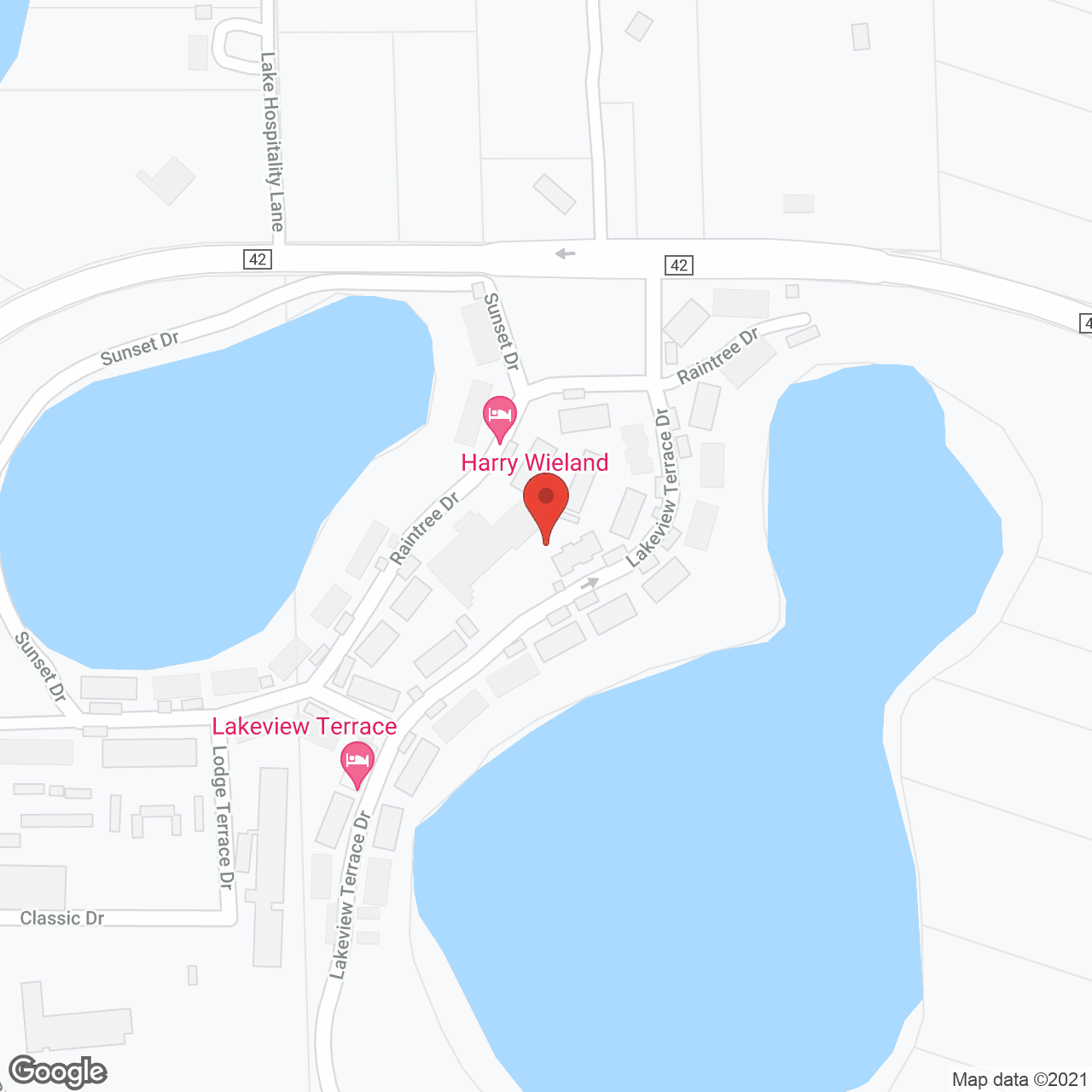 Map of the neighborhood around Lakeview Terrace