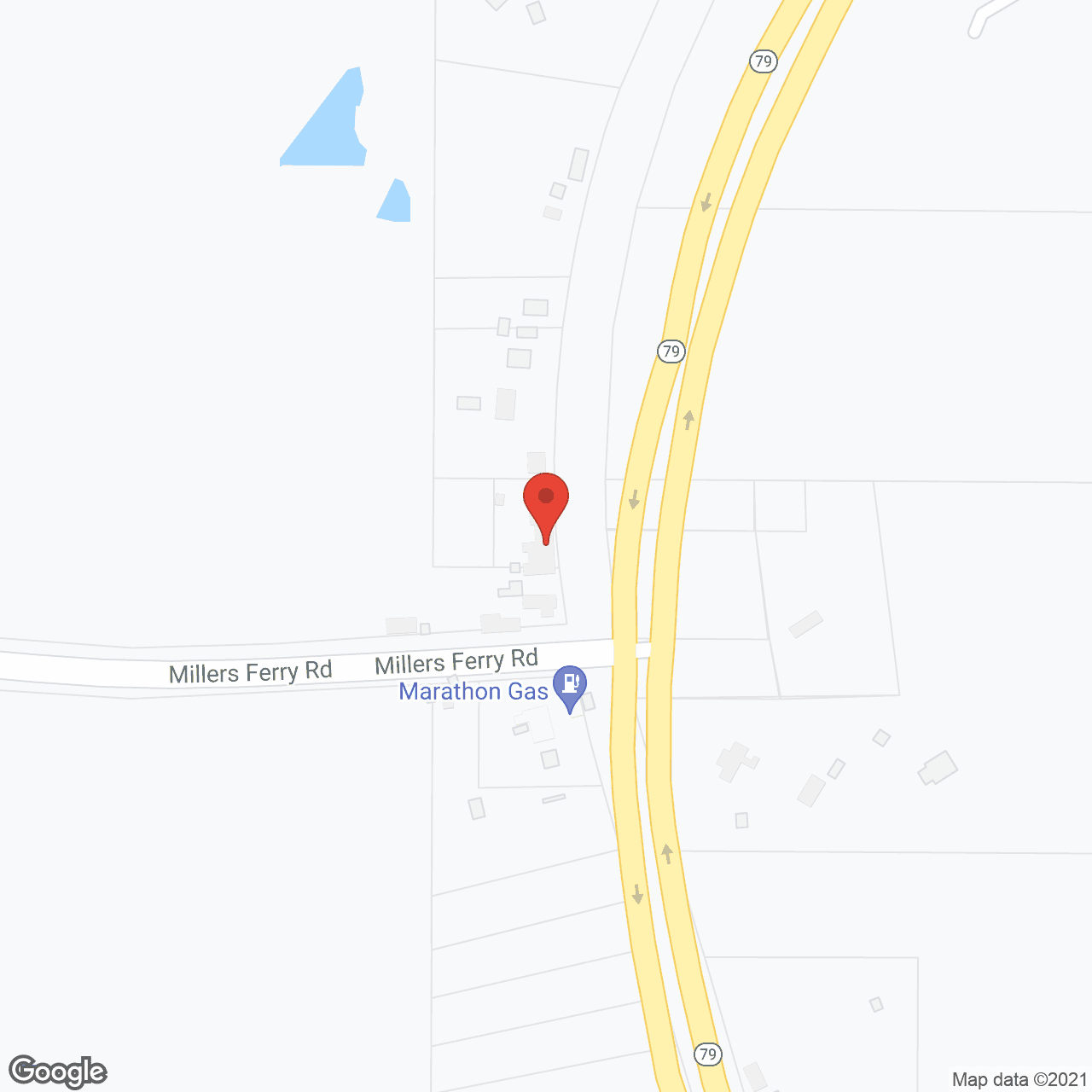 Map of the neighborhood around Oak Valley ALF