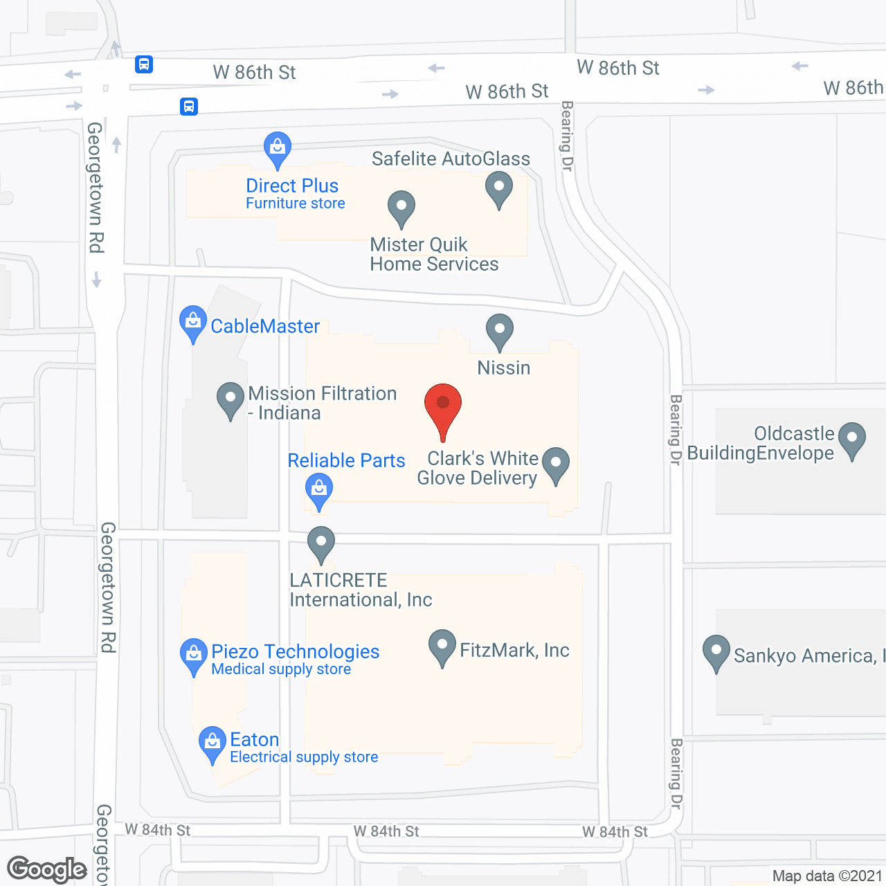 Map of the neighborhood around Asera Care Indianapolis