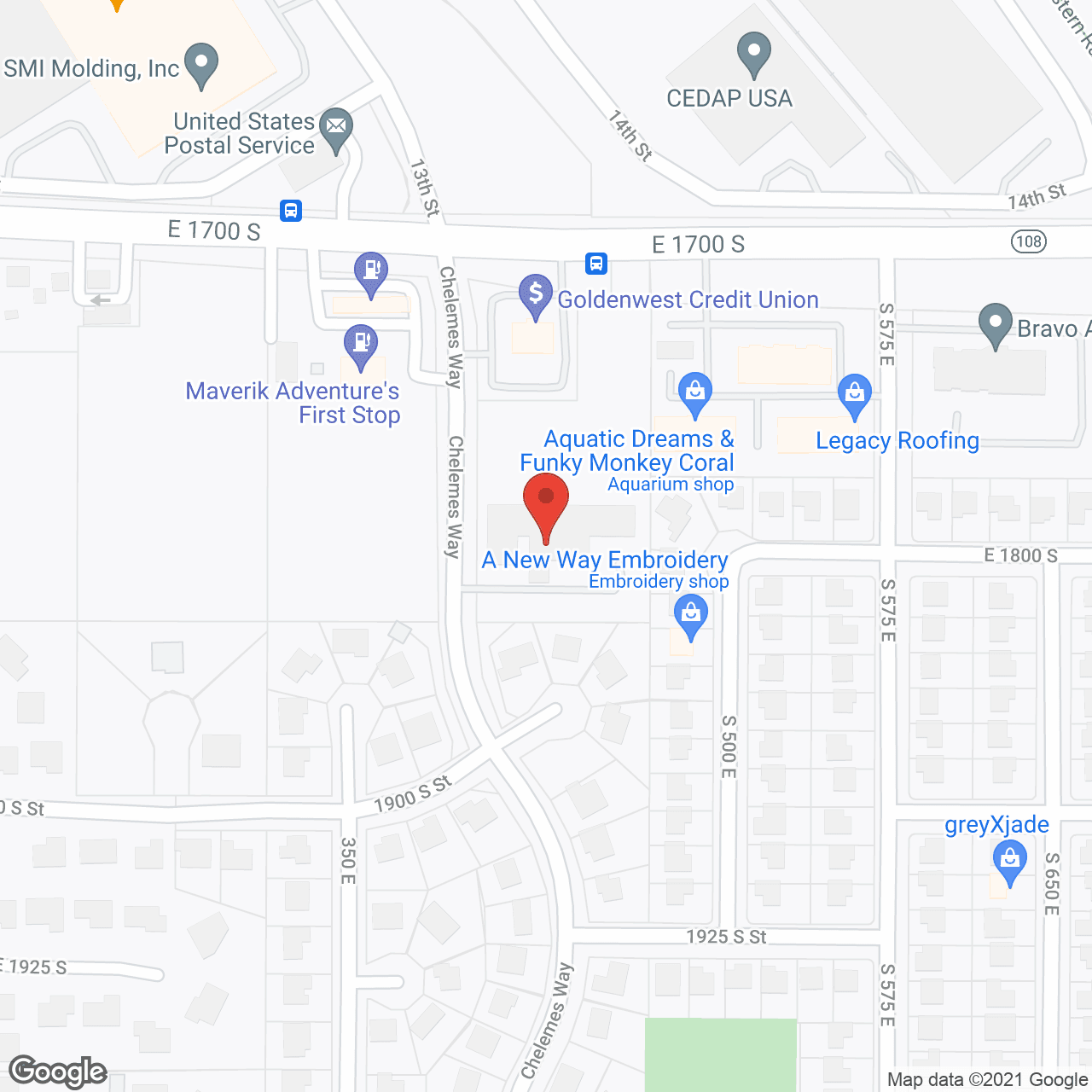 Map of the neighborhood around Thatcher Brook Rehabilitation And Care Center