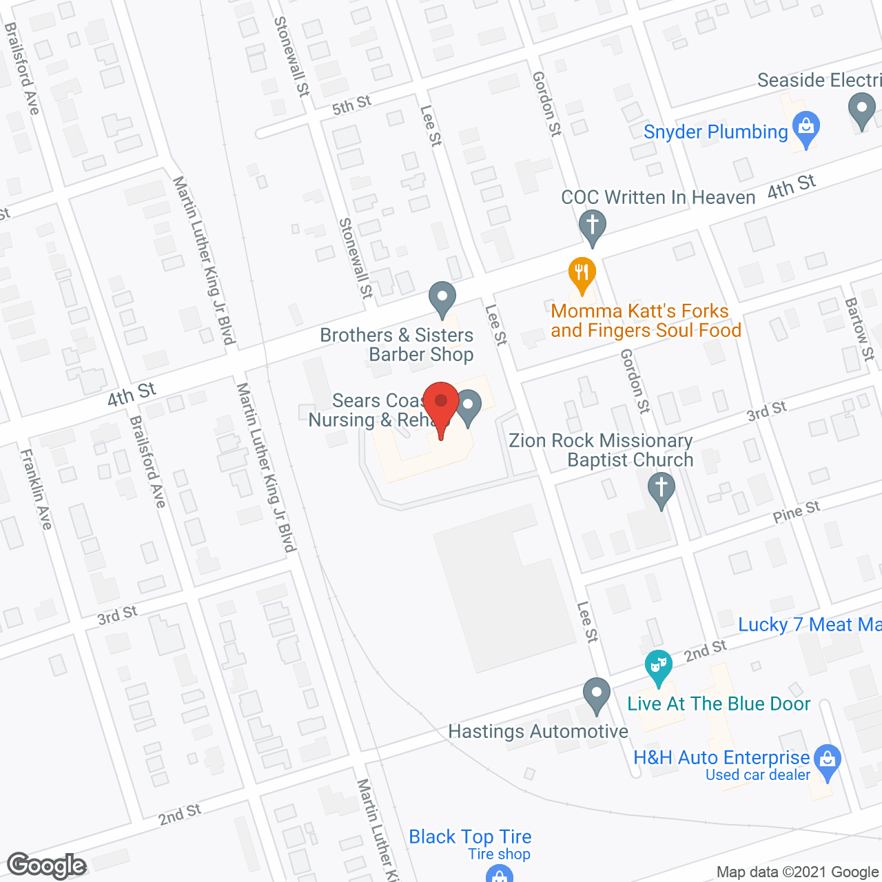 Map of the neighborhood around Sears Manor
