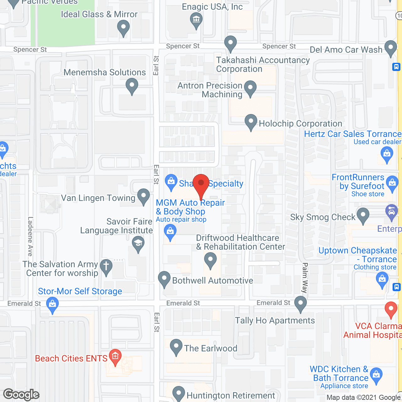 Map of the neighborhood around Santa Fe Home Care IV