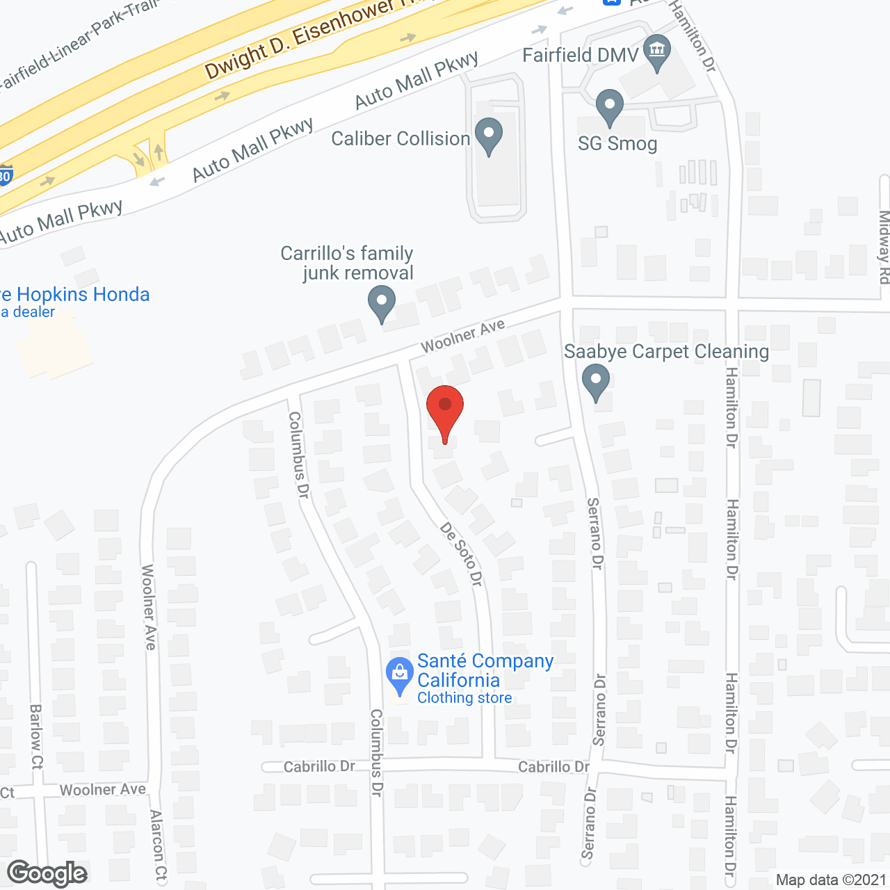 Map of the neighborhood around Solano Quality Home Care Inc.