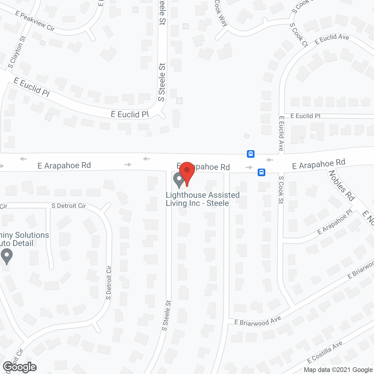 Map of the neighborhood around Steele House