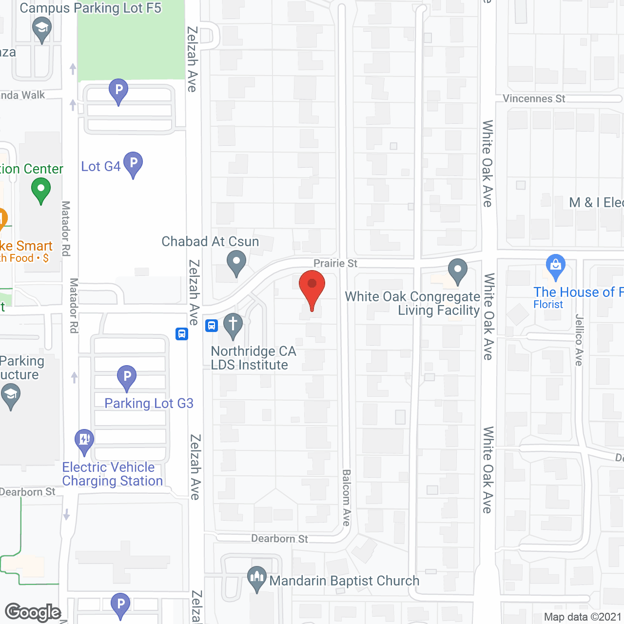 Map of the neighborhood around Infinity Elder Care Inc.